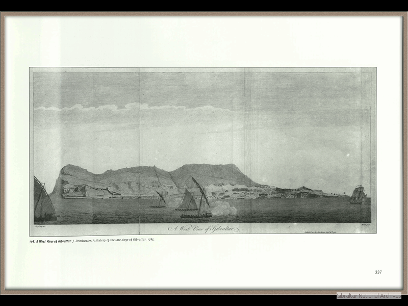 1785_A-West-view-of-Gibraltar-J-Drinkwater
